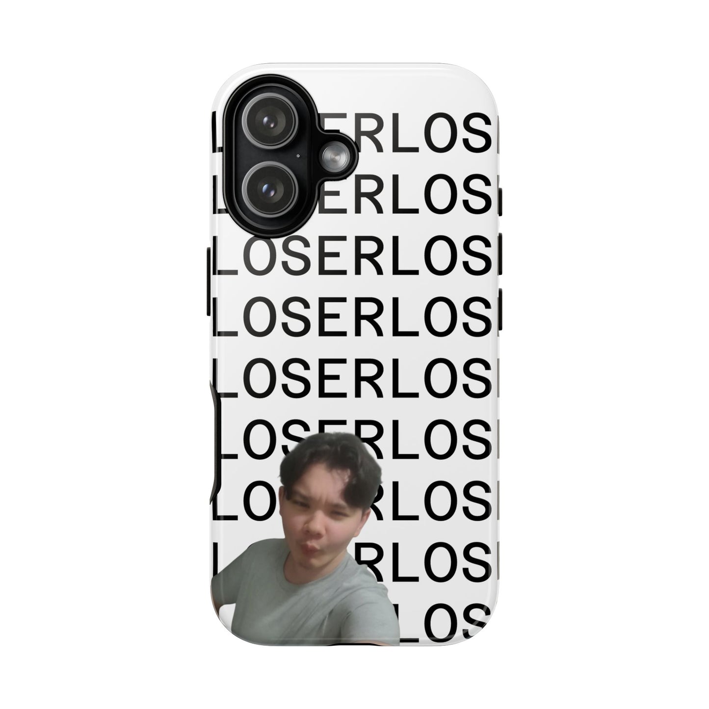 Loser Repeat Pattern Phone Case — Meme Photo Protective Case