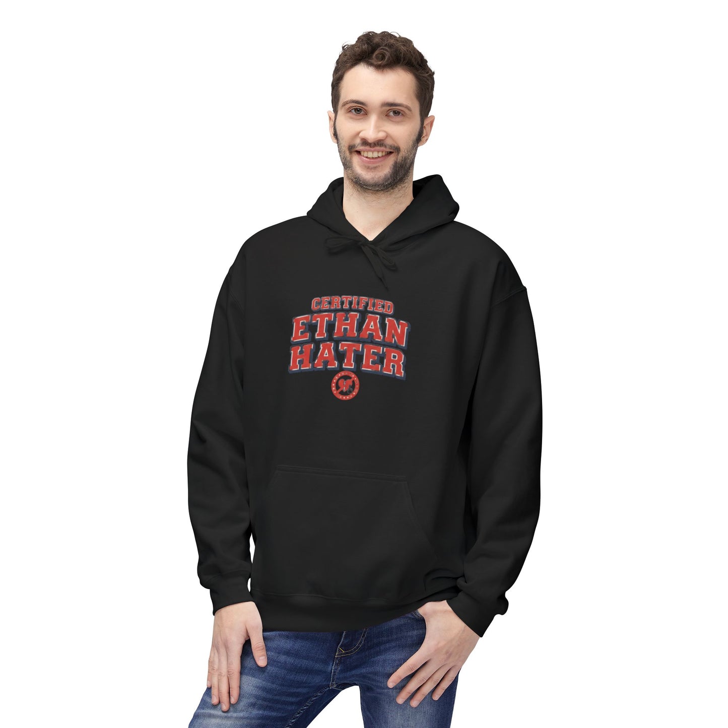 Hoodie - "Certified Ethan Hater" Vintage-Style Graphic Hoodie