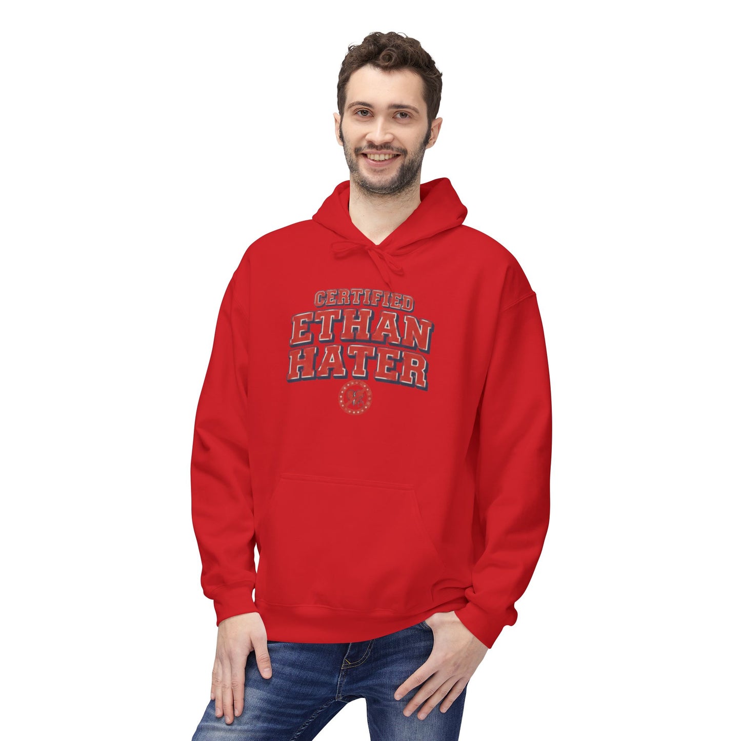 Hoodie - "Certified Ethan Hater" Vintage-Style Graphic Hoodie